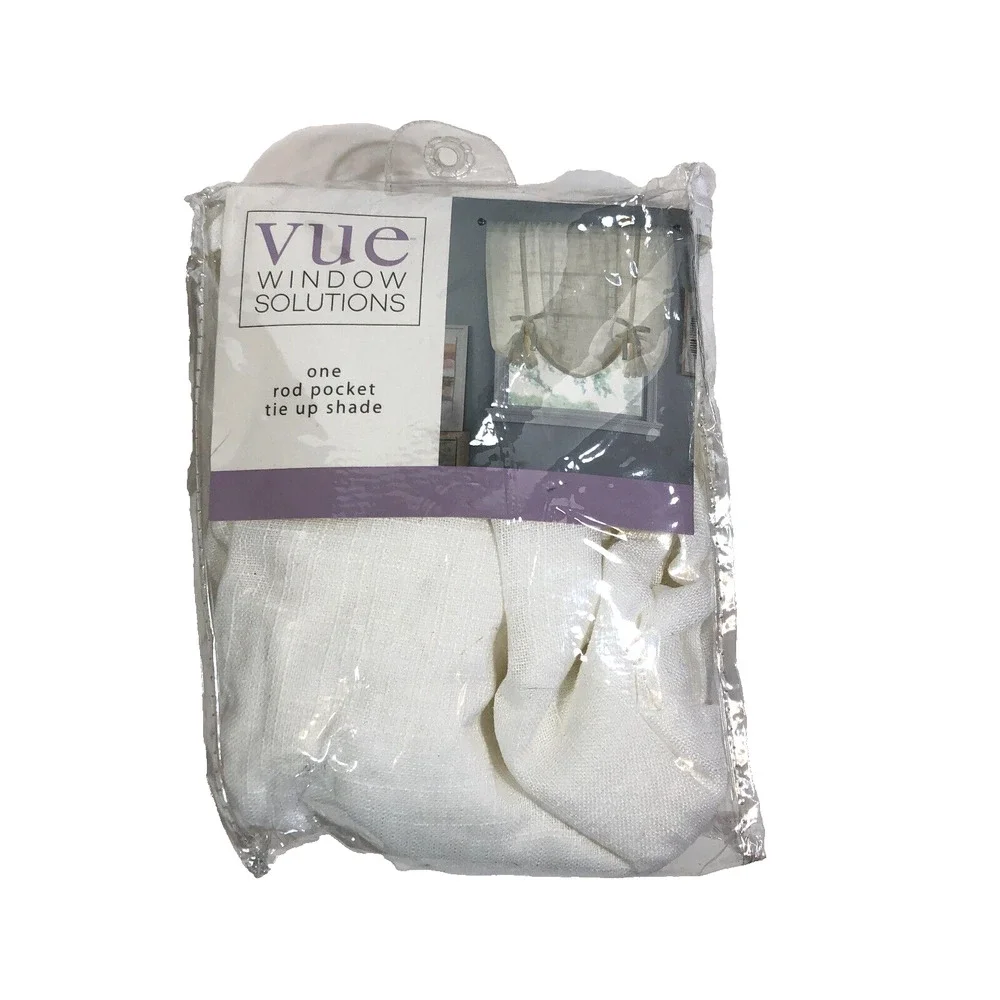 Vue Window Solutions Bayside Tie Up Shade White Bows Coquette 42
